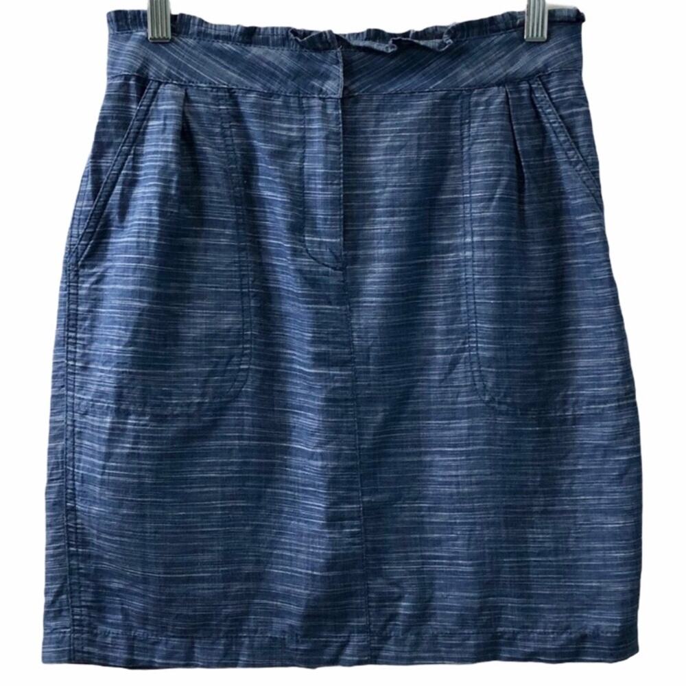 J Crew Blue Heathered Playa skirt with pockets